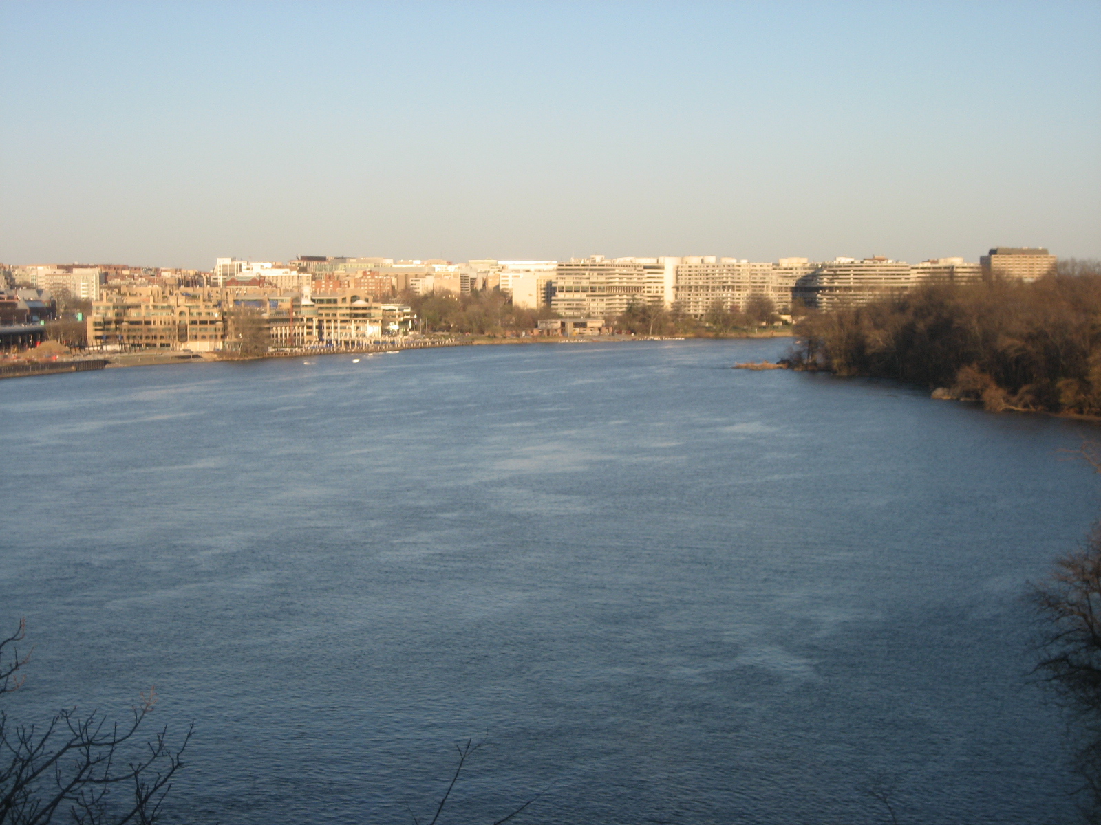 Looking towards Watergate from the Key Bridge above the Potomac