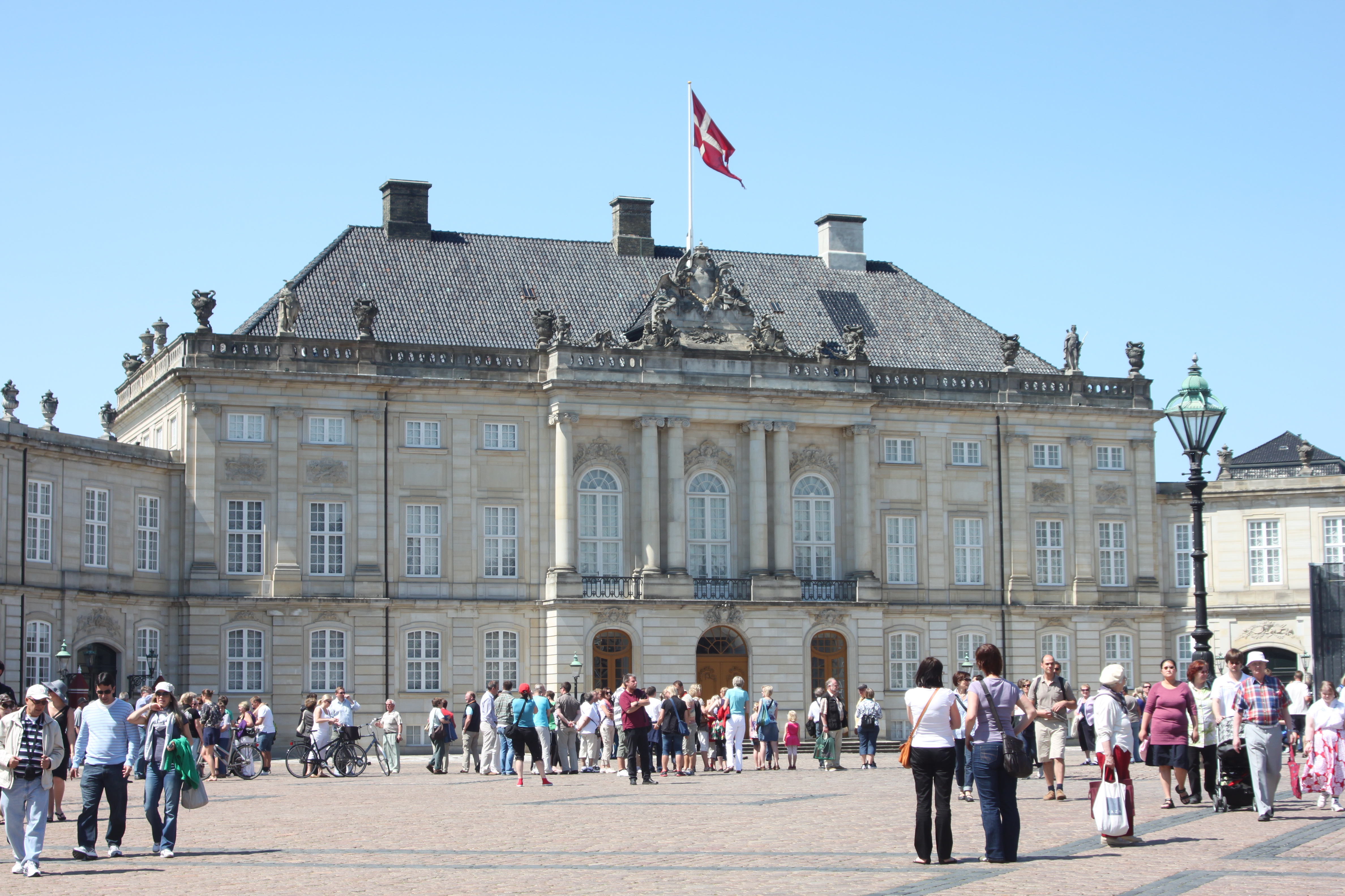 Amalienborg Palace in Copenhagen, Denmark