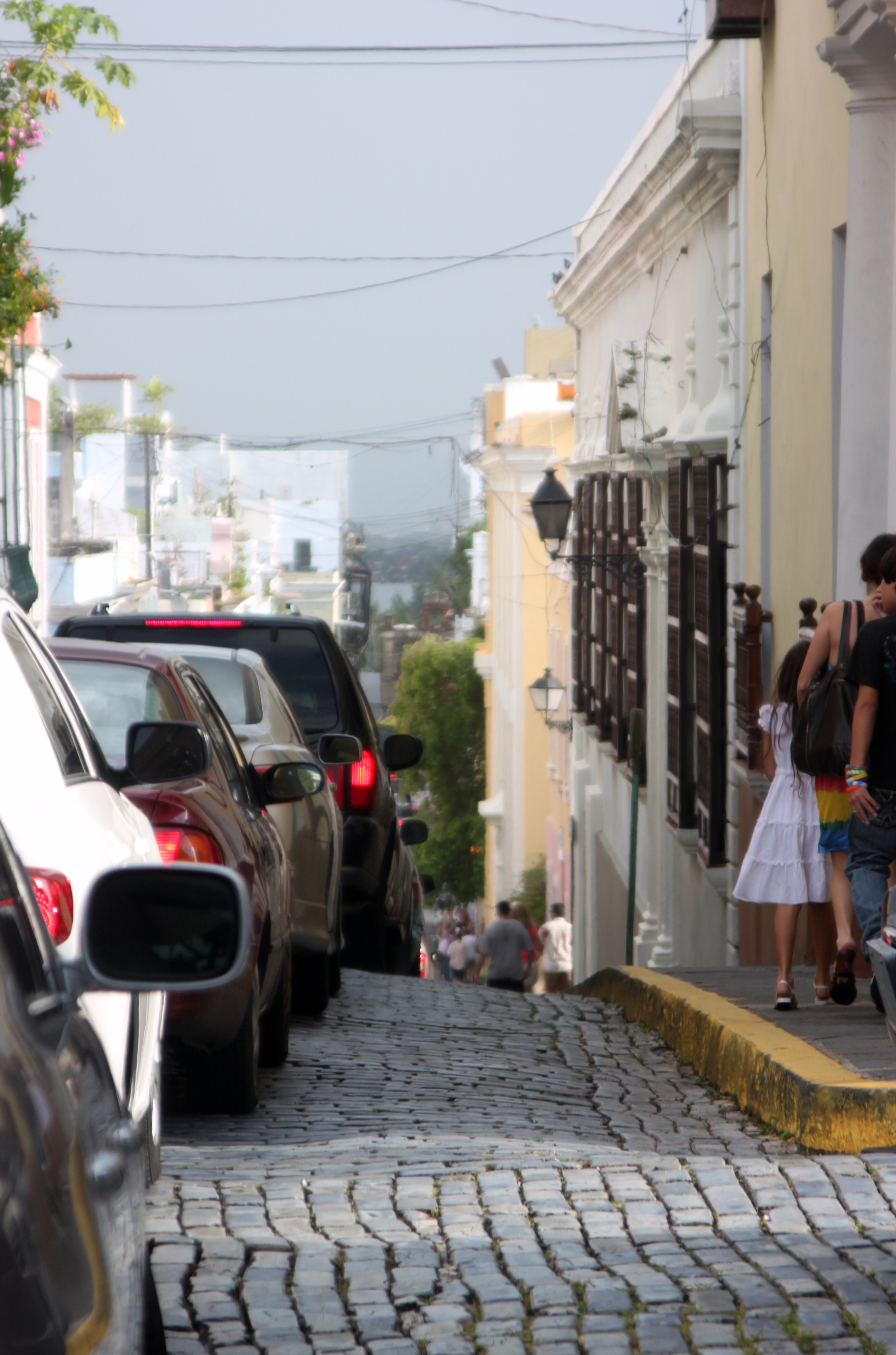 Old San Juan, San Juan, Puerto Rico, cobblestone, traffic, travel, tourism
