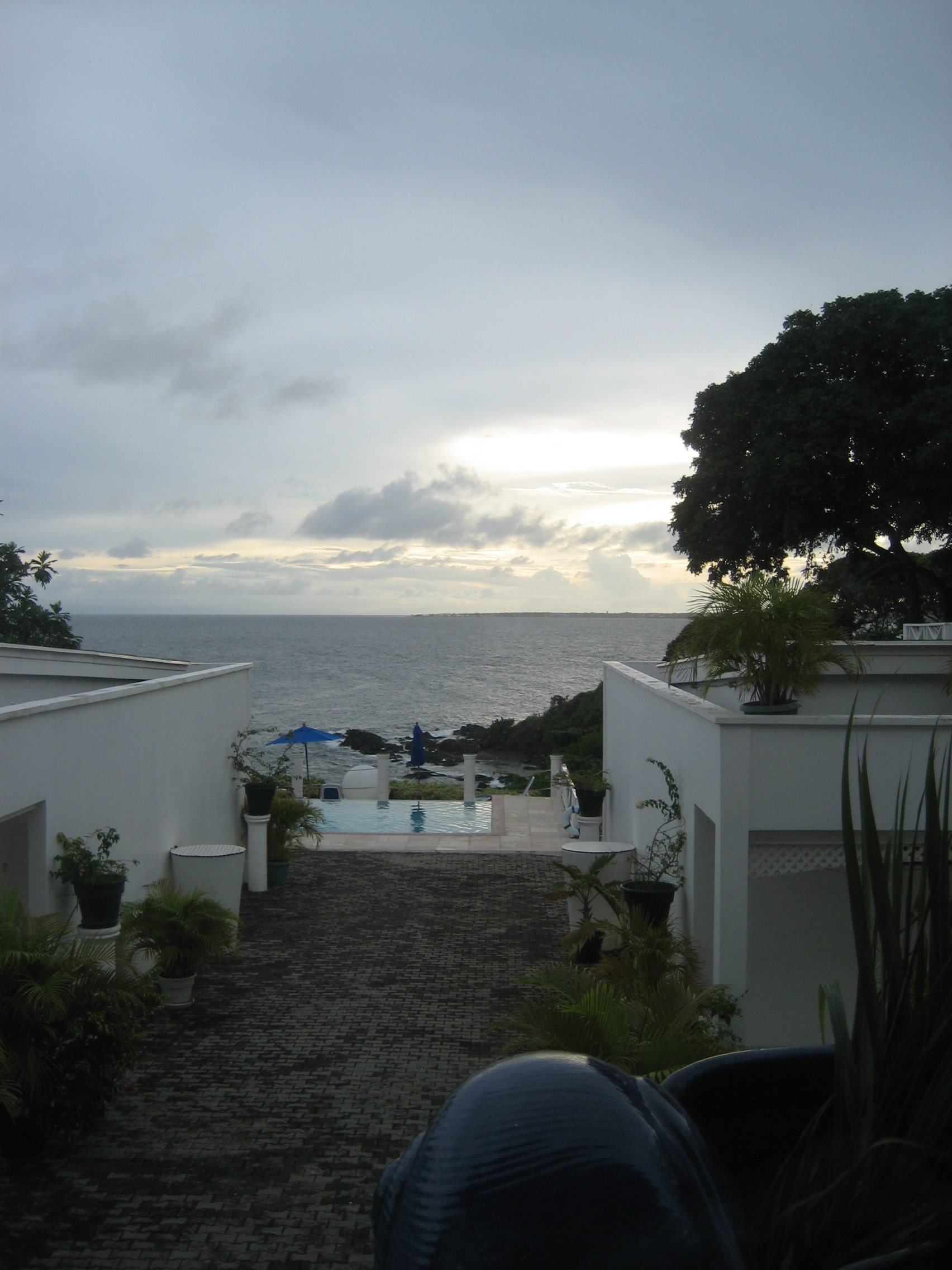 Sea and sunset view in Tobago near Scarborough